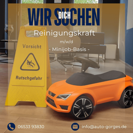 Reinigungskraft (m/w/d) per sofort gesucht!